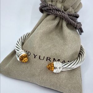 David Yurman Cable Bracelet with Citrine & Diamond